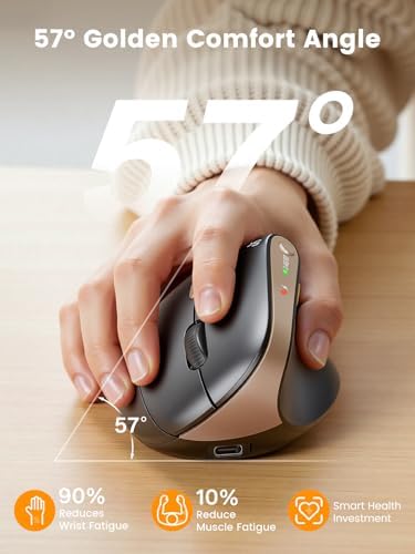 SABLUTE MAM3 Ergonomic Mouse, Wireless Mouse for Small/Medium Hands - Image 5