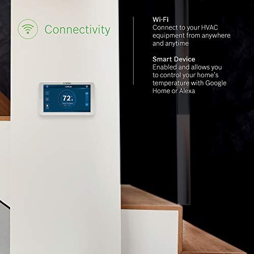 Bosch Large 5-Inch Full-Color Touch Screen Sleek Easy Setup Connected Control Smart Phone Wi-Fi Thermostat for 24V HVAC Systems with Bosch Connected Control App - Image 3