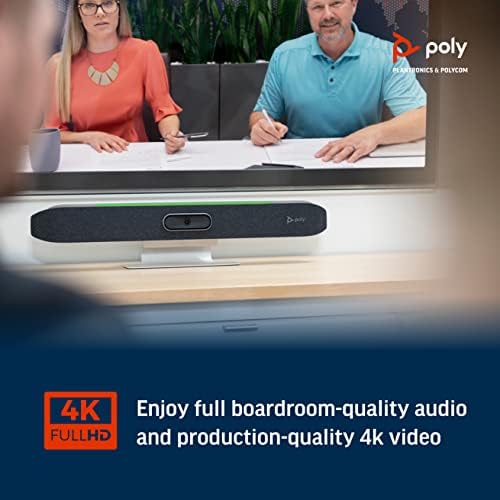 Poly - Studio X50 (Polycom) - 4K Video & Audio Bar - Conferencing System for Mid-Size Meeting Rooms - Works with Teams, Zoom & More - Image 5