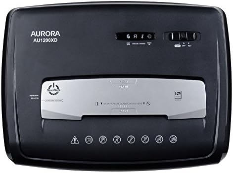 Aurora AU1200XD Compact Desktop-Style 12-Sheet Crosscut Paper and CD/Credit Card/Junk Mail Pullout Basket Shredder - Image 5