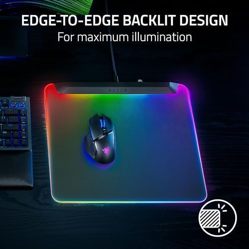 Razer Firefly V2 Pro Fully Illuminated RGB Gaming Mouse Mat, Black - Image 2
