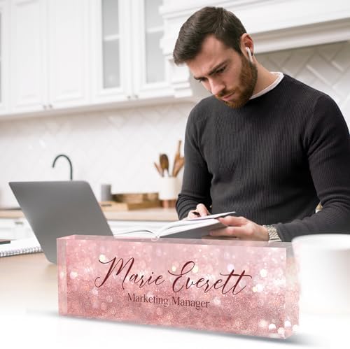 Desk Name Plate Personalized, Custom Name Plate for Office Desk Decor for Women & Men, Custom Office Gifts Employee Appreciation Gifts for Boss, Manager, Nurse, Lawyer, Teacher - Image 5