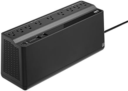 APC UPS Battery Backup & Surge Protector with USB Charger, 850 VA Uninterruptible Power Supply (BE850M2), Black by APCbySchneider-Electric