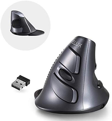 DELUX Ergonomic Vertical Mouse, Rechargeable Vertical Mouse (M618G DB) by DELUX