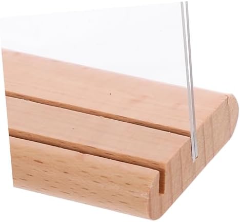 ULTECHNOVO Wood Acrylic Menu Display Stand for Restaurant Table Numbers - Image 5