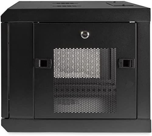 StarTech 6U Wall-Mount Cabinet, 19", 2-Post, 15" Deep, 198 lb, Alloy Steel, Black - Image 4