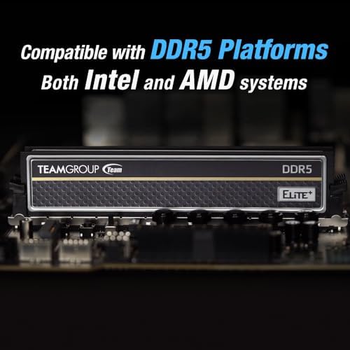 TEAMGROUP Elite Plus DDR5 32GB 4800MHz PC5-38400 CL40 Unbuffered Non-ECC 1.1V UDIMM 288 Pin Desktop Memory Module Ram (Black) - TPBD532G4800HC4001 - Image 4