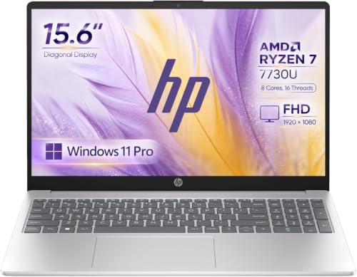 HP 15.6" FHD Business Laptop, 2026 Edition, AMD Ryzen 7 7730U (Beats Intel Core i7-1255U), 16GB RAM, 512GB SSD, Wi-Fi 6, HDMI, Numeric Keypad, Windows 11 by Unknown