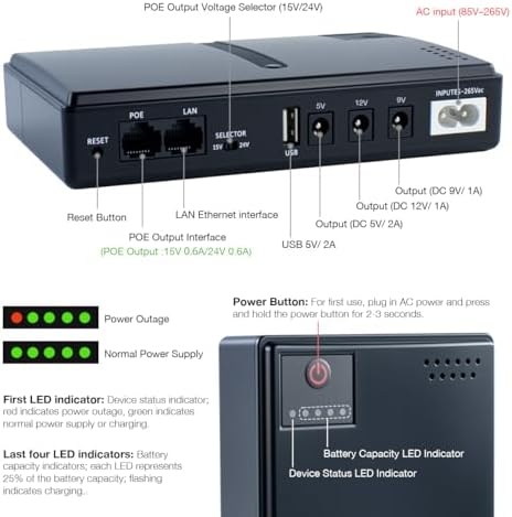 Mini DC UPS Uninterruptible Power Supply, UPS Battery Backup Power Supply - Image 2