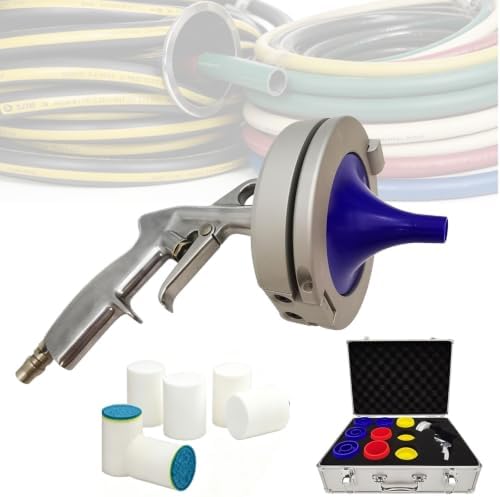 Industrial Pipe Flushing Gun Set, Pneumatic Pipe Cleaning Gun Hose And Tube Cleaning Set With 9 Nozzles For Hoses From 0.23" To 2" Pipe Cleaning Equipment for Different Pipe by Unknown