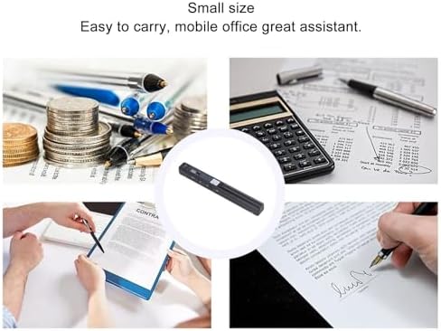 Portable Document Scanner Portable Scanner for A4 Documents Photo Pictures Receipt 8.27 Inch 900DPI Color Mobile Handheld Scanner Wand for Home Travel Office (Black) - Image 3