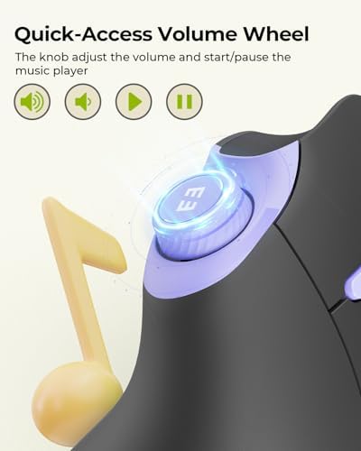 seenda MOU-302 Wireless Bluetooth Ergonomic Vertical Mouse with Volume Knob - Image 5
