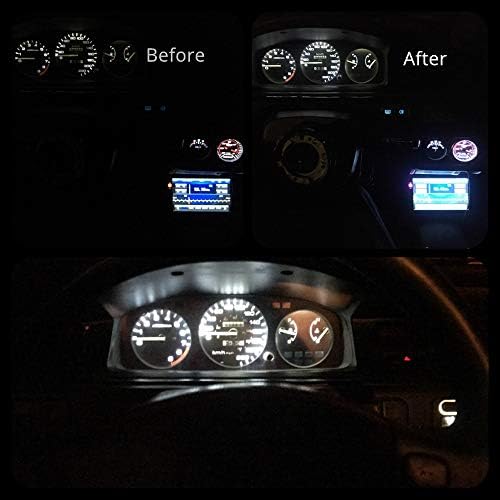 WLJH White LED Dash Climate Control Bulb Kit for Honda Civic EG 1992-1995 - Image 2