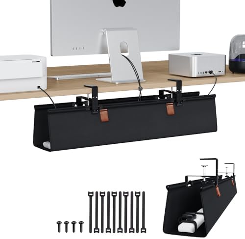Zilink Under Desk Management Tray Desk Cable Organizer 30 inch, Black by Zilink