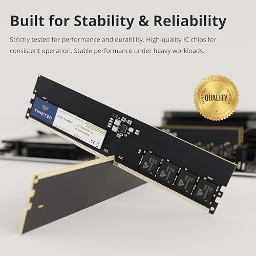 Timetec 32GB KIT(2x16GB) DDR5 5600MHz PC5-44800 Unbuffered Non-ECC 1.1V CL46 1Rx8 Sinlge Rank 288 Pin UDIMM Desktop Memory RAM Module Upgrade - Image 4