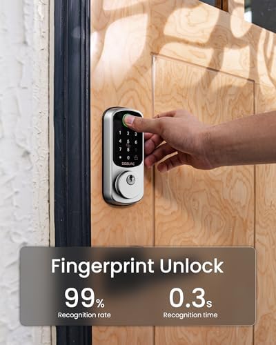 DESLOC B200 Fingerprint Smart Door Lock, Keyless Entry Deadbolt - Image 3