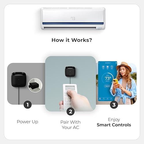 Breez Lite Smart AC Controller for Mini-Split, Window, Portable ACS (Black) - Image 4