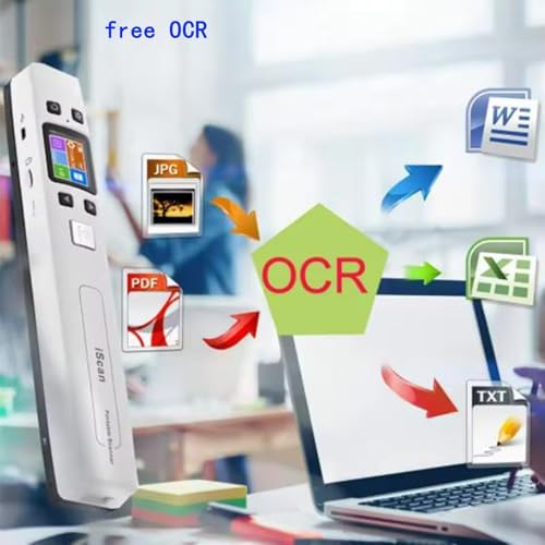 WiFi Portable Handheld Color Photo Scanner for A4 Document,Business Card,Books, Receipt,Pictures up to 1050 DPI,Connect Computer Via Built-in WiFi/USB Cable, Needn't Driver,with 16G SD Card (White) - Image 6