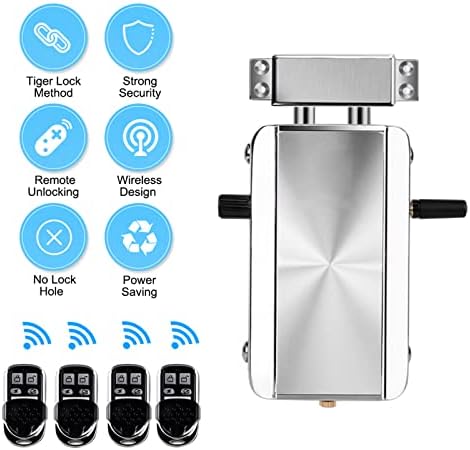 Geevorks Remote Control Electronic Intelligent Door Lock, Smart Wireless,Electronic Deadbolt Anti-Theft Smart Hidden Door Lock,with 4 Remote Control,Keyless Access Control System for Home - Image 2