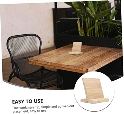 Bamboo Blank Sign Desktop Name Plate with Base, for Tabletop Display - Image 4