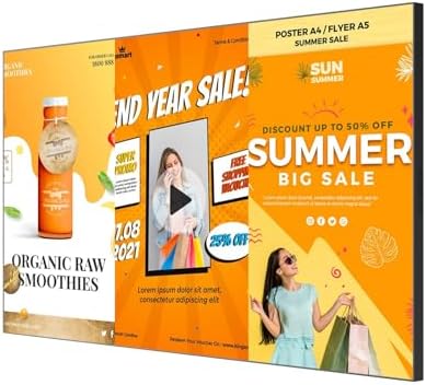 65" Digital Signage Display 4K UHD 700-Nit Commercial Display by Canlarriz