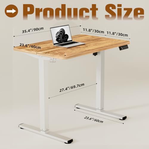 Small Standing Desk, 35"x24" Height Adjustable Sit-Stand for Home Office - Image 3