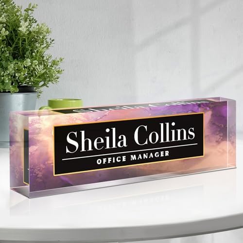 Custom Name Plate for Desk, Employee Appreciation Gifts, Office Decor by Spricoz