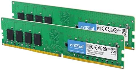 Crucial 8GB Kit (4GBx2), 288-pin DIMM, DDR4 PC4-19200, by Crucial