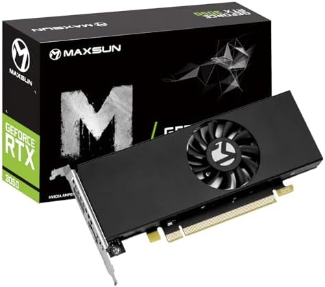 maxsun GeForce RTX 3050 6GB Graphics Cards GDDR6 Video Graphics Card GPU for Gaming PC Mini Small Form Factor SSF Slim Low Profile Design PCI Express 4.0, HDMI 2.1, DisplayPort 1.4a by MAXSUN