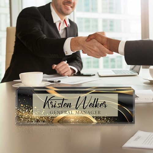 Custom Office Name Plate for Desk - Desk Name Plate Personalized Gifts for Coworkers, Boss, Employees, Teacher, Nurse - Office Desk Decor for Women Men - Employee Appreciation Gifts (Business Style3) - Image 3
