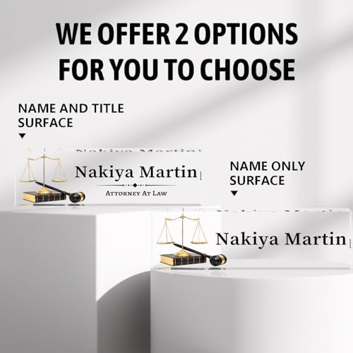 Desk Name Plate Personalized, Lawyer Name Plate for Desk, Office Desk Decor for Women & Men, Employee Appreciation Gifts Custom Office Gifts for Lawyer, MYZDA28YH0928 - Image 4
