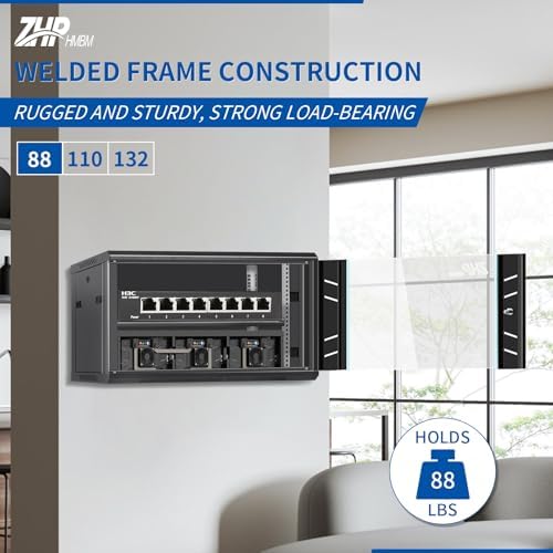 6U Wall Mount IT Network Rack Cabinet - SPCC Cold-Rolled Steel with Vents for Heat Dissipation, Easy Assembly and Cable Routing 15 in Depth for AV and Network Equipment - Image 3