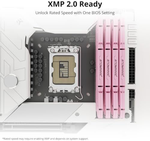 Timetec Pinnacle Konduit 16GB KIT(2x8GB) DDR4 3200MHz PC4-25600 CL16-18-18-38 XMP2.0 Overclocking 1.35V Compatible for AMD and Intel Desktop Gaming PC Memory Module RAM - Pink - Image 4