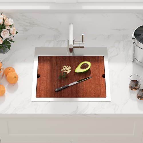 Sarlai Drop Bar Sink - 18 Inch Outdoor Kitchen Sink with Pull-out Faucet Drop In Workstation 18 x 18 Topmount Stainless Steel 16 Gauge Single Bowl Bar Prep RV Outdoor Sinks Basin - Image 2