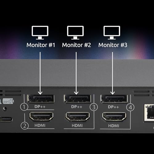 Kensington DisplayLink 4K Docking Station, Triple 4K for MacBook Pro/Air M1/M2/M3/M4, 14ports, 3xHDMI/3xDisplayPort,4xUSB A,2xUSB C 3.2, Ethernet, Audio, 100W PD (K33621NA) - Image 4