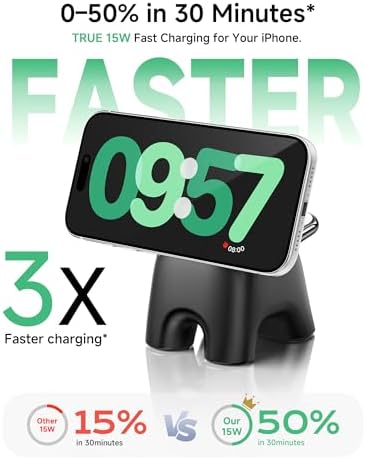 Magnetic Wireless Charging Station, Charger Stand for iPhone Apple Watch - Image 2