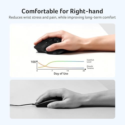 Acer Wireless Mouse for Laptop, Computer Mouse Ergonomic for 4 Devices - Image 7