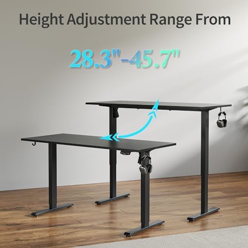 Agilestic 48 * 24 Inch Height Adjustable Electric Standing Desk, Black - Image 5