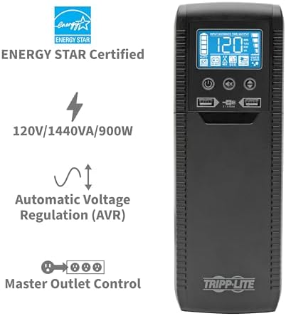 Eaton Tripp Lite ECO1500LCD 1500VA UPS 900W Battery Backup Surge Protector - Image 3