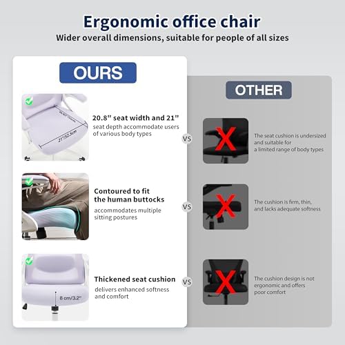 Ergonomic Office Chair Desk Chair with Adjustable Lumbar Support - Image 5