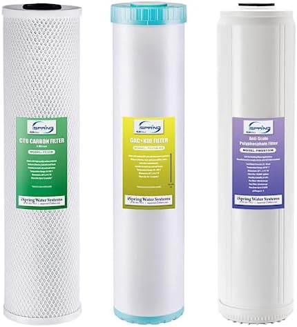 iSpring F3WGB32BKDS 4.5" x 20" 3-Stage Whole House Water Filter by iSpring