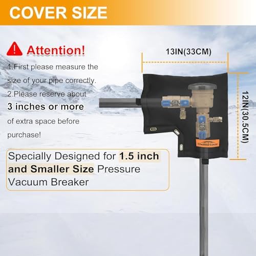 Insulated Backflow Preventer Pouch, 13 W x 12 H in, Black - Image 4