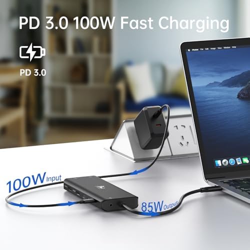 13-in-1 Docking Station Dual Monitor 4K, LIONWEI USB C Dock for Laptop Mac - Image 6