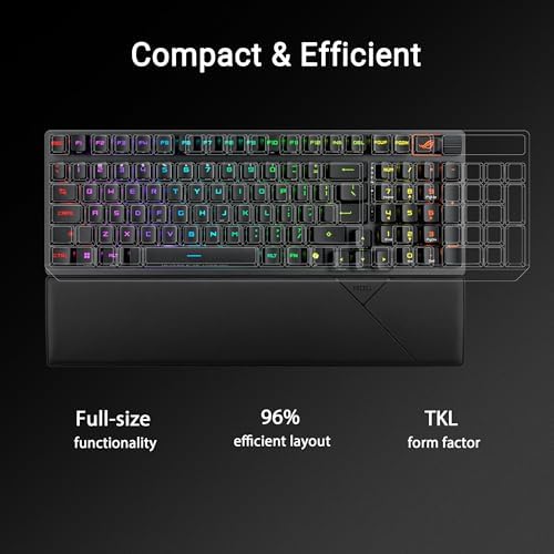 ASUS ROG Strix Scope II 96 RX Wireless Optical Gaming Keyboard - Black - Image 2