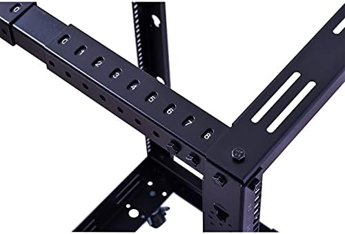 RackPath 25U Open Frame Server Rack – Heavy Duty 4 Post Adjustable Depth with Casters - Image 6