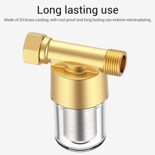 Hilitand Washing Machine Water Filter 40 Micron, Stainless Steel (Brass) - Image 3
