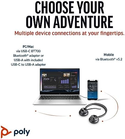 Poly Voyager 4320 UC | Bluetooth Wireless Headset with Noise-Canceling Mic - Image 5