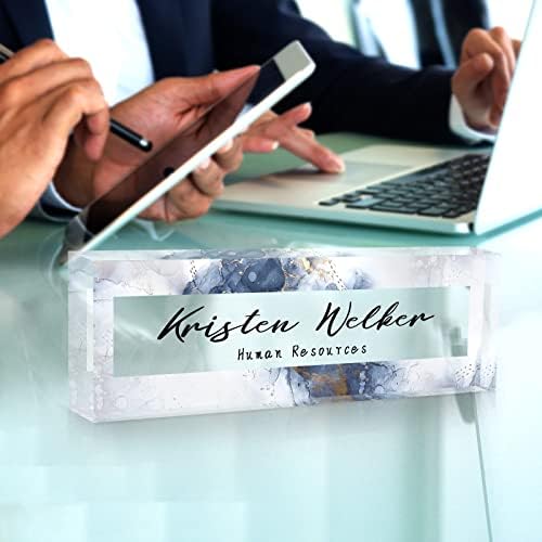 Desk Name Plate Personalized, Custom Name Plate for Desk, Office Desk Decor for Women Men, Acrylic Desk Accessories, Office Gifts for Coworkers Boss Teacher, Employee Appreciation Gifts (Coast) - Image 6