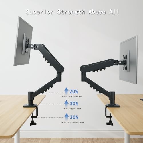 Single Monitor Arm Desk Mount, Mechanical Spring, 17-32 Inch, VESA - Image 5