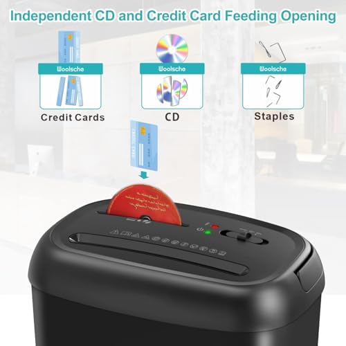 14 Sheet Cross Cut Paper Shredder, Heavy Duty Home Office Shredder with 6.6 Gallon Basket, P-4 Security Level, Jam Proof Design for Home and Office - Image 6